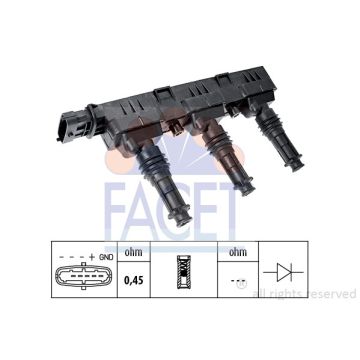 Facet 9.6298 Ignition coil Opel / Vauxhall